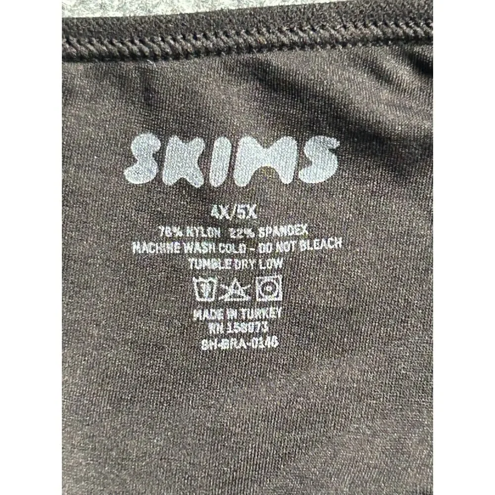 SKIMS Black Seamless Wireless Bra L XL Sculpting Adjustable Strap Bralette NWOT - Picture 3 of 9